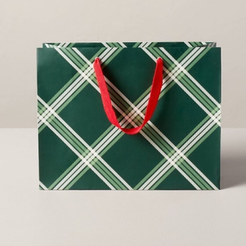 Hearth & Hand Festive  Plaid Gift Bag